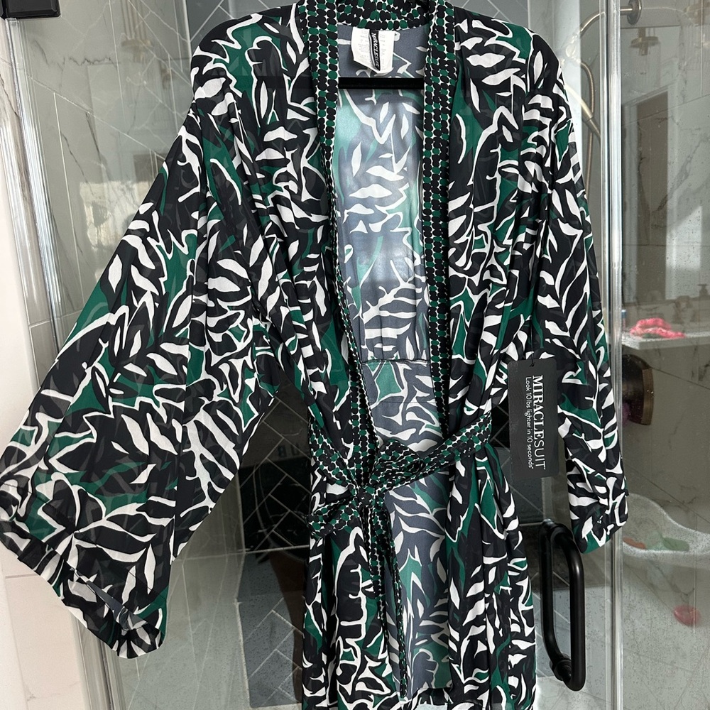 Miraclesuit Women's Patterned Kimono swimsuit cover up